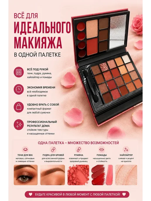 Гуава1 Набор косметики для макияжа 5в1, !, белый, фото 3