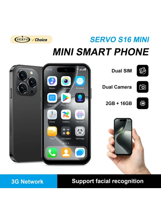 Смартфон SERVO S16 Mini 2/16 ГБ, розовый, фото 2