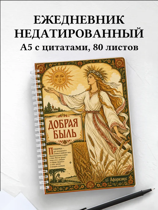 Ежедневник недатированный Полудница с мотивирующими цитатами