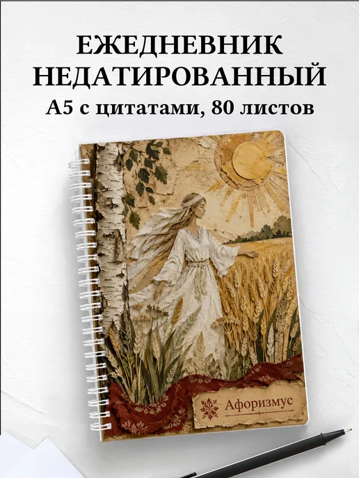 Ежедневник недатированный Полудница с мотивирующими цитатами