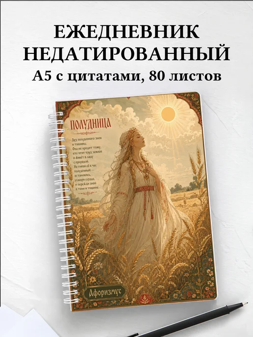 Ежедневник недатированный Полудница с мотивирующими цитатами