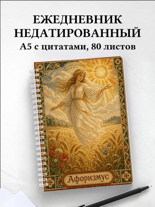 Ежедневник недатированный Полудница с мотивирующими цитатами