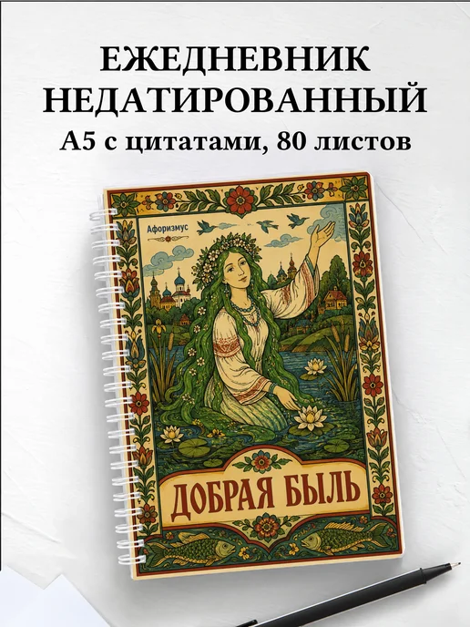 Ежедневник недатированный Русалка с мотивирующими цитатами