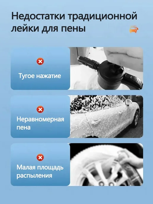 Пеногенератор аккумуляторный для мойки, пенообразователь, 2 л, 2 шт, фото 5