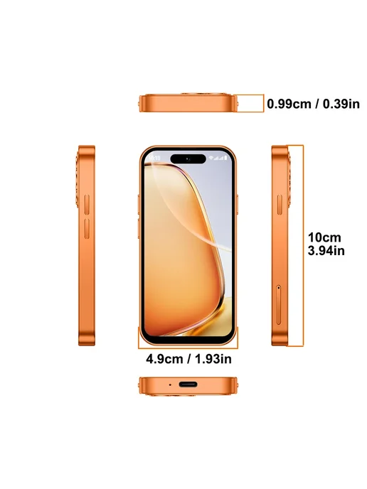 Смартфон ONEMYTH A18 Pro 2/16 ГБ, оранжевый, фото 3