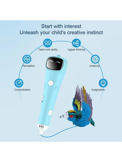 3D ручка Low Temp с PCL, USB, безопасная для детей, вариант, фото 2