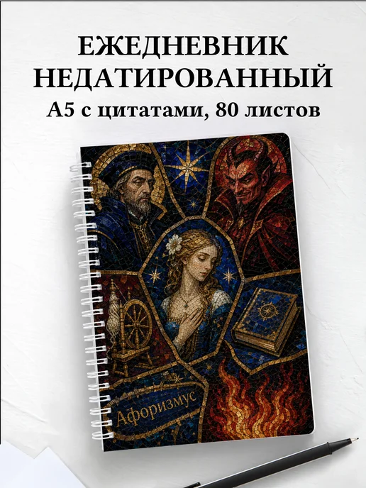 Ежедневник недатированный Фауст с мотивирующими цитатами