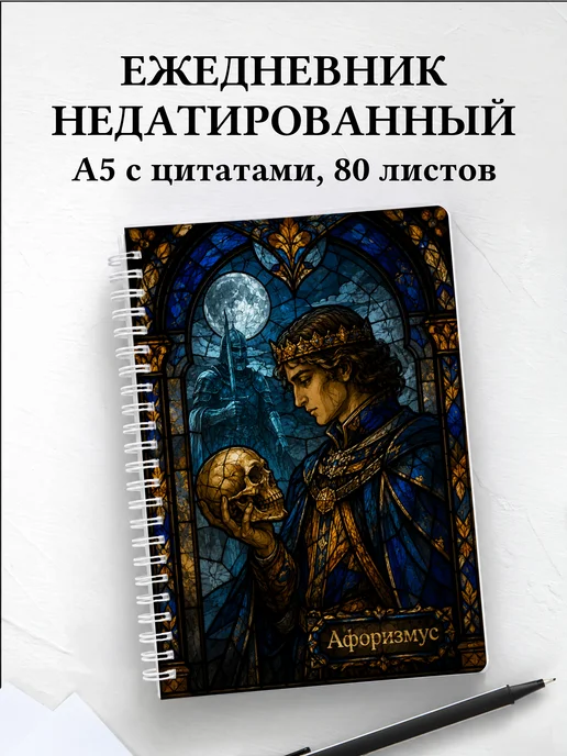 Ежедневник недатированный Гамлет с мотивирующими цитатами
