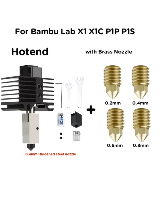 LIMITS Комплект хотэнда Bambu Lab add 4 nozzles4 No plug, add 4 nozzles4