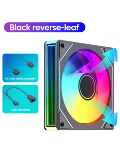 Нет бренда Silent Ventilador 12см RGB вентилятор для компьютера черный