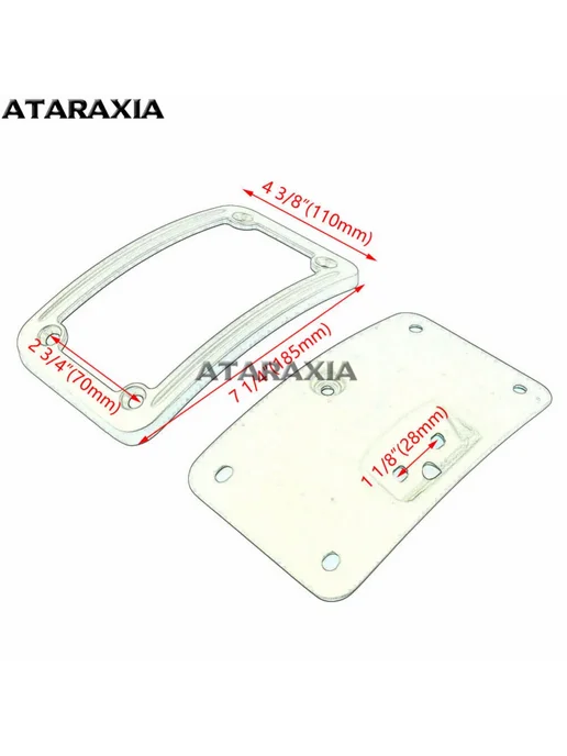 ATARAXIA Комплект рамок для крепления номерного знака мотоцикла для H, черный, фото 5