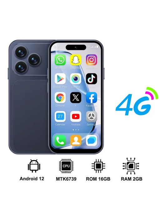 Смартфон SERVO S4pro Mini 2/16 ГБ, синий