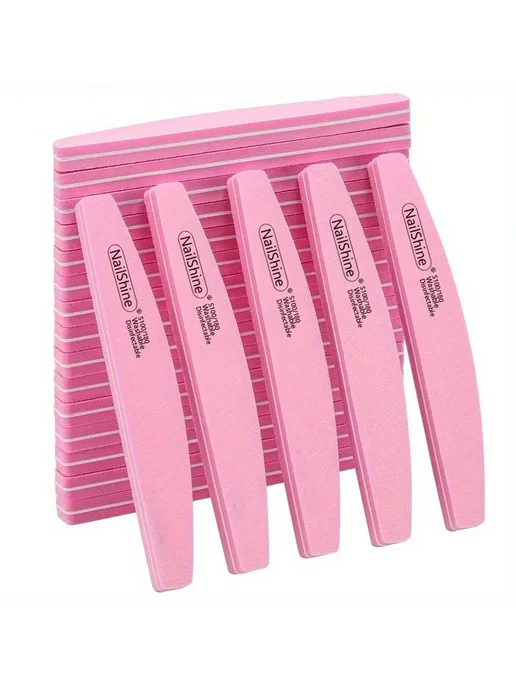 Нет бренда Профессиональные пилки для ногтей Pink 2pc, розовый, фото 2