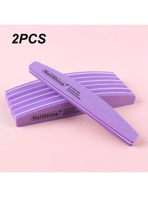 Нет бренда Профессиональные пилки для ногтей Pink 2pc, розовый, фото 3