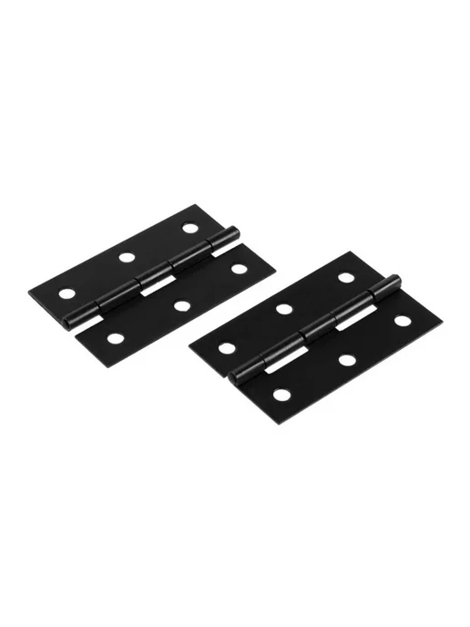 <> Петля накладная 60х37х0.9 мм чёрная мебельная, 3 шт, 3 шт, 60x37x0.9 мм