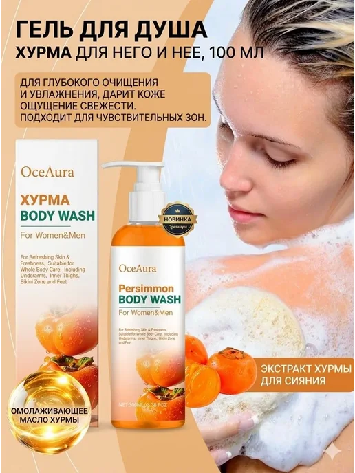 Гель для душа парфюмированный мягко очищает и увлажняет кожу, вариант