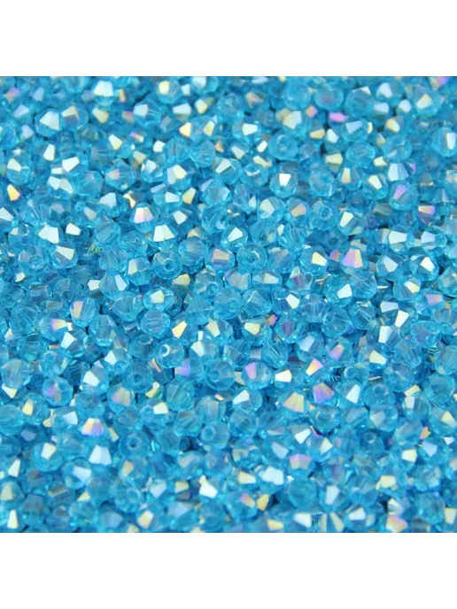 JHNBY Бисер кристалл 3 мм, 200 шт, Lake blue (312), 200 шт