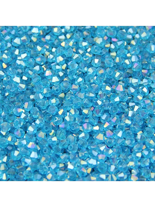 JHNBY Бисер кристалл 3 мм, 200 шт, Lake blue (312), 200 шт, фото 4