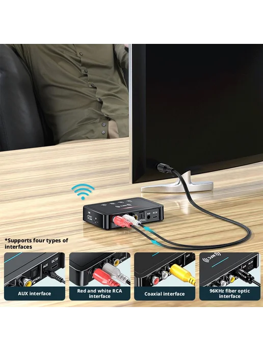 Блютуз адаптер NFC 5.4, приемник и передатчик FM, 3 в 1, для, вариант, фото 2