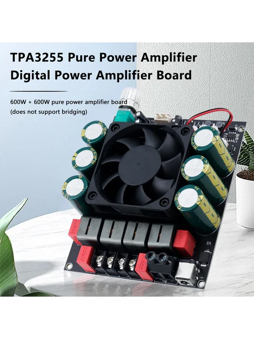 ZK-6002 2-канальный цифровой усилитель мощности 600W + 600W, 600 Вт, 600 Вт, фото 2