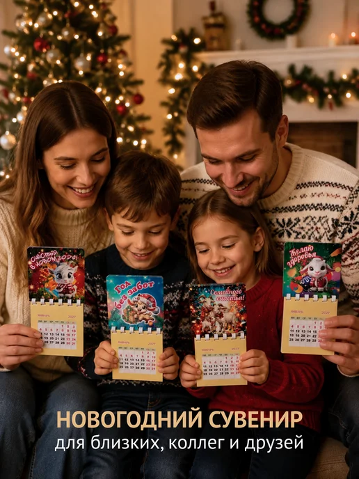 УФС Магниты календари новогодние 2027 символ года Коза подарок, вариант, фото 5