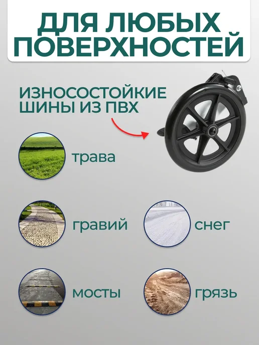 Кресло каталка инвалидная складная 40 см, черный, фото 4