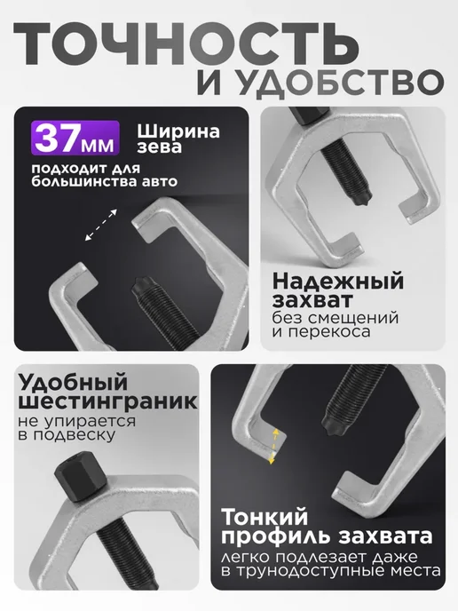 Универсальный съемник для шаровых опор, серый, фото 3
