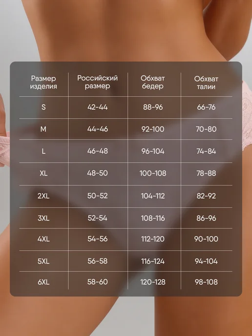 KODALIFE Трусы кружевные слипы с высокой посадкой набор 6 шт, 6 шт, фото 5