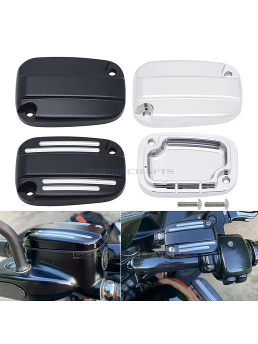 SHARP CRAFTS Крышка бачка тормозной Harley Chrome FLHR FLHX, вариант, фото 2