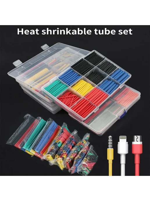 Нет бренда Изолирующая трубка Pvh 2 1 Color-127pcs no box, вариант, фото 2