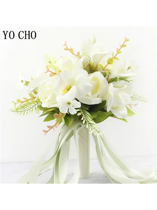 YO CHO Шелковый букет роз Type1 Pink Bouquet, розовый, фото 5