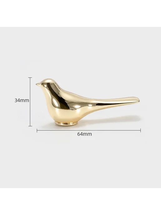Smernit Ручки для шкафов Bird, золотистые, 2шт, 64x34x20 мм, 64x34x20 мм, 2 шт, фото 6