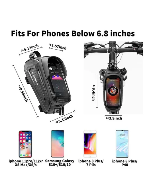 Rockbros Велосипедная сумка черная 6.0inch, черный, фото 3