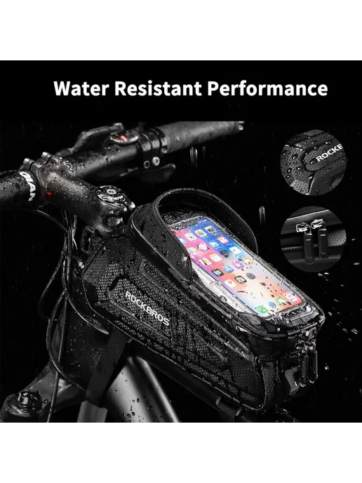 Rockbros Велосипедная сумка черная 6.0inch, черный, фото 4