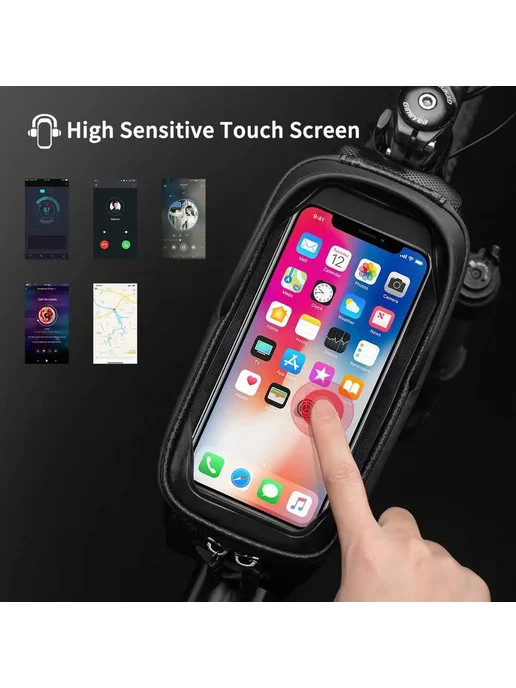 Rockbros Велосипедная сумка черная 6.0inch, черный, фото 5