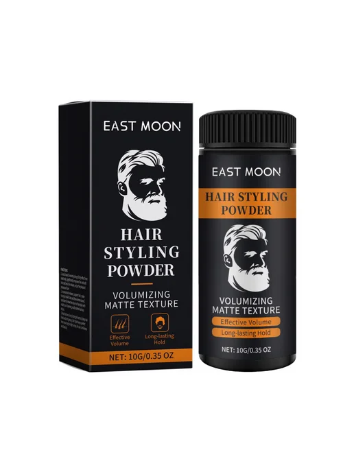 EAST MOON Текстурирующая пудра для волос матовый объем и поглощает жир, белый, фото 3