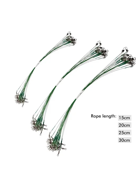 DNDYUJU Черный рыболовный поводок 20 шт, 20 см, 20 шт, фото 7