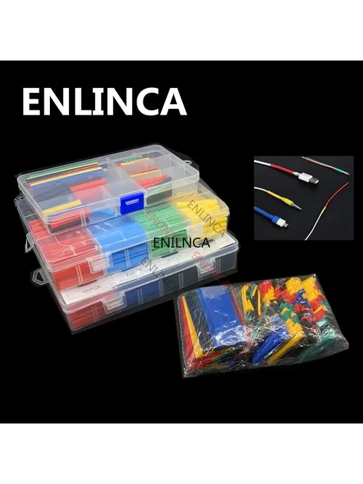 Нет бренда Термоусадочные трубки полиолефиновые 2 1 164 560Pcs in Box, 164 шт, 164 шт, фото 2