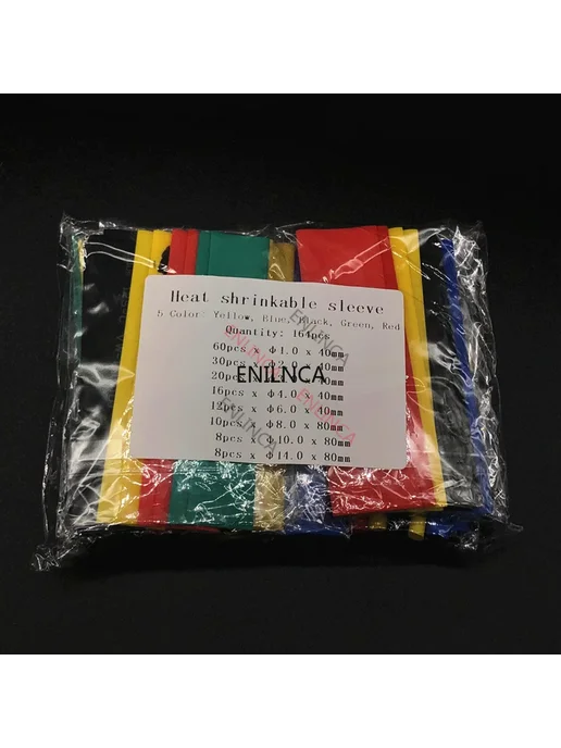 Нет бренда Термоусадочные трубки полиолефиновые 2 1 164 560Pcs in Box, 164 шт, 164 шт, фото 7
