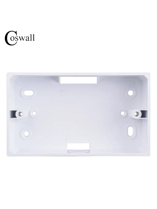Нет бренда Коробка Coswall для выключателей и розеток White 6pcs, 6 шт, фото 2