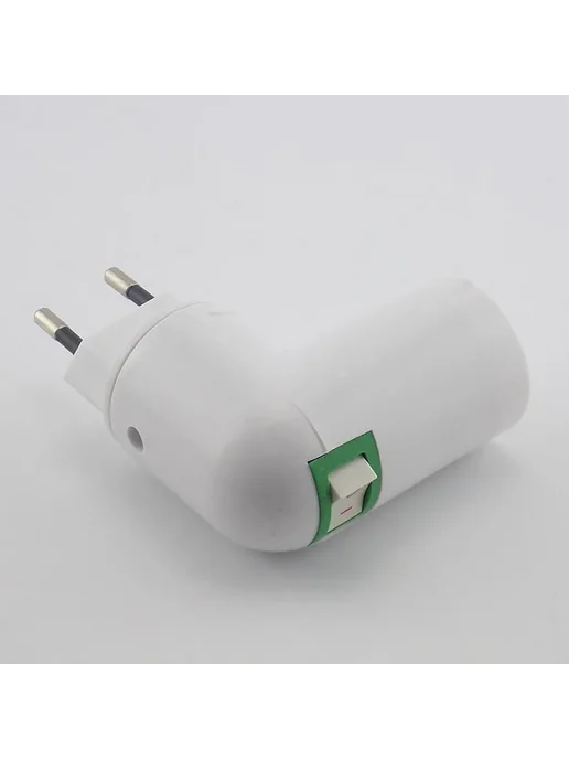 QvvCev Адаптер лампы E27 белый, EU Plug, белый, фото 2