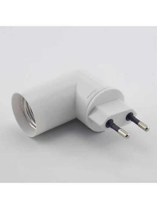 QvvCev Адаптер лампы E27 белый, EU Plug, белый, фото 5