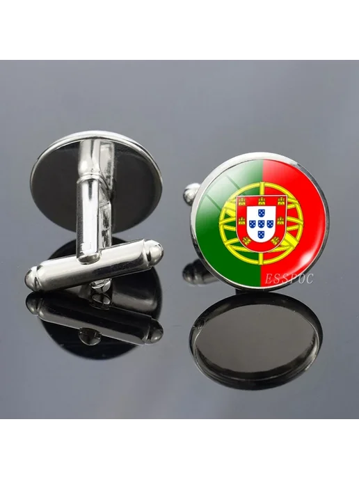 ESSPOC Мужские запонки с флагами Европы Portugal, вариант