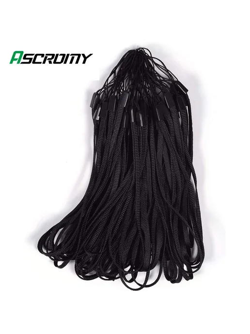 Ascromy 10шт. Белый ремешок на запястье для телефона, ключей, 10 шт, фото 2