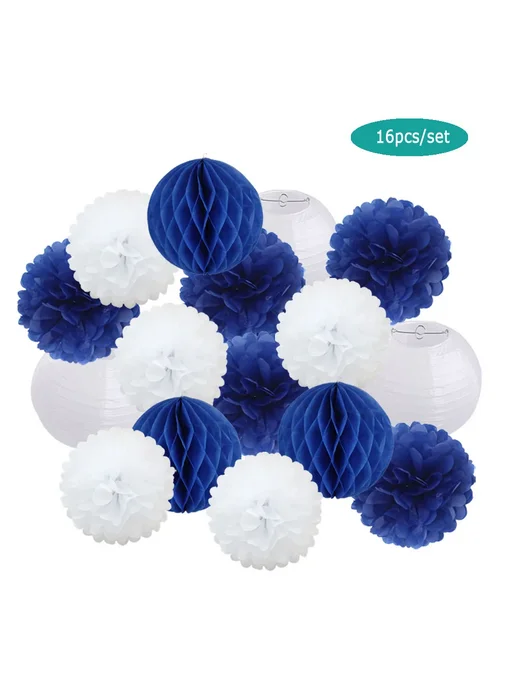 SEBERIDOR Набор бумажных фонариков 24 шт. Light Blue Set, голубой, фото 3