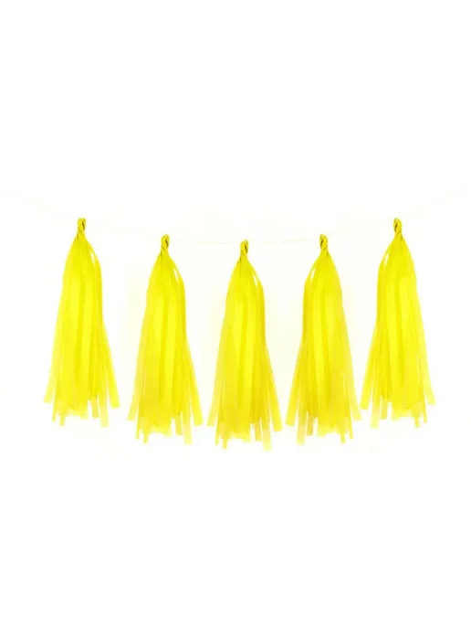 Матовый гелиевый шар JIMMYTU tassels yellow, желтый