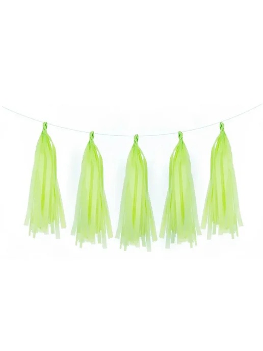 Матовый гелиевый шар JIMMYTU tassels light blue, зеленый