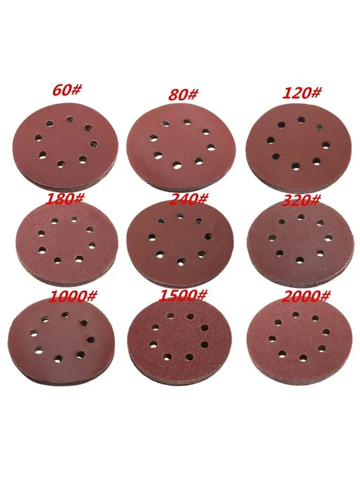 Нет бренда Шлифовальные диски 125 мм, Grit 600, 10шт, 10 шт, фото 3