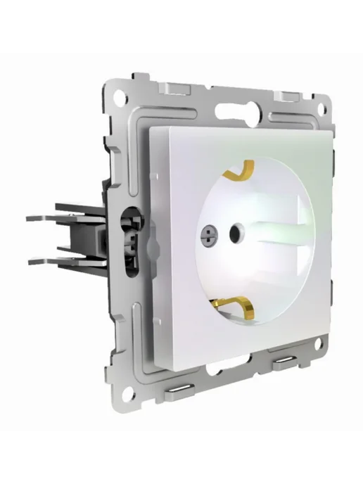 TOKOV ELECTRIC Розетка силовая Токов Электрик Pixel, TKE-PX-R1Z-C04, серый, фото 2