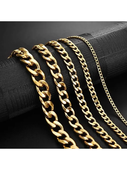 Jiayiqi Цепочка из нержавеющей стали 7mm Rope, 55 см, вариант, фото 3